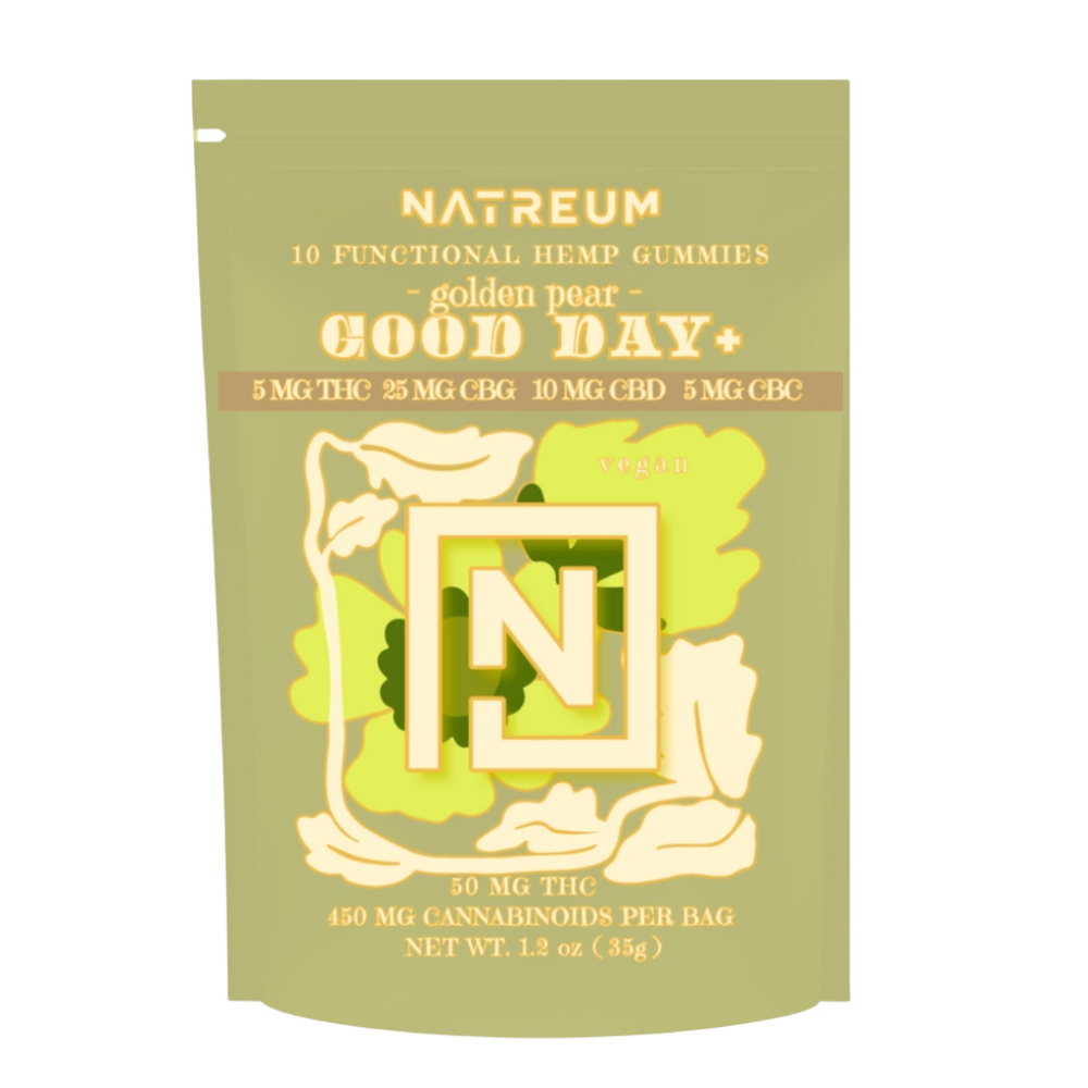 Natreum Good Day + Gummies- 5 MG THC | 25MG CBG | 10MG CBD | 5MG CBC - Daily Mood Management