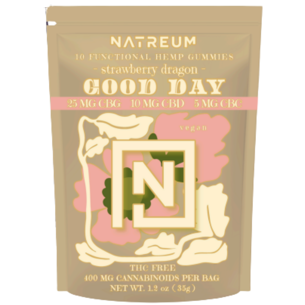 Natreum Good Day (THC FREE) 25mg CBG | 10mg CBD | 5mg CBC - Mood Management Gummies 10ct.