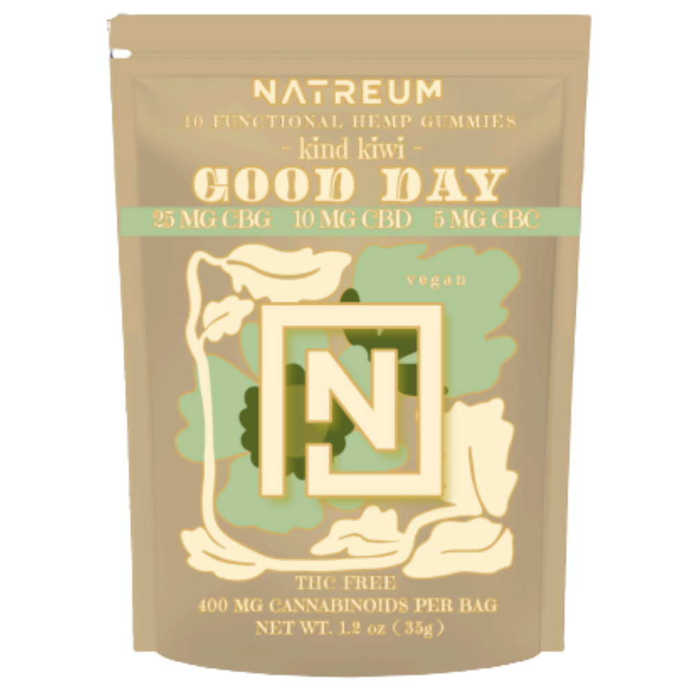 Natreum Good Day (THC FREE) 25mg CBG | 10mg CBD | 5mg CBC - Mood Management Gummies 10ct.