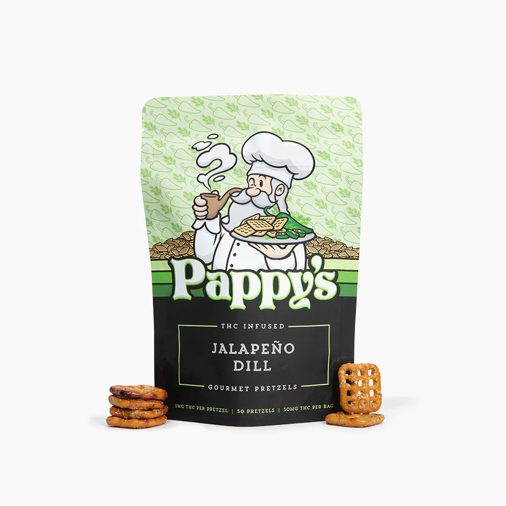 Pappy's Gourmet 1mg THC Infused Pretzels - 50 MG Total THC