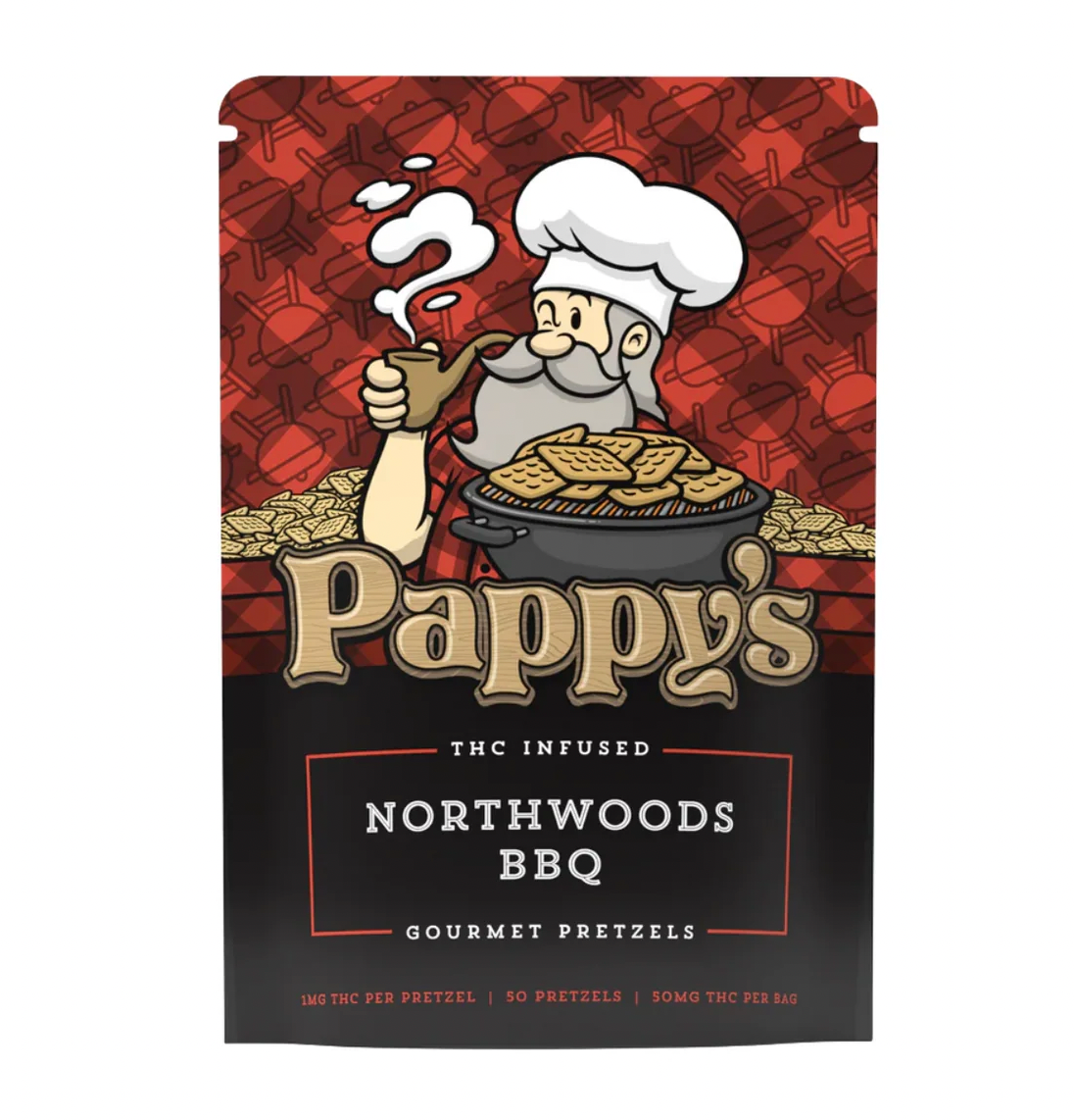 Pappy's Gourmet 1mg THC Infused Pretzels - 50 MG Total THC