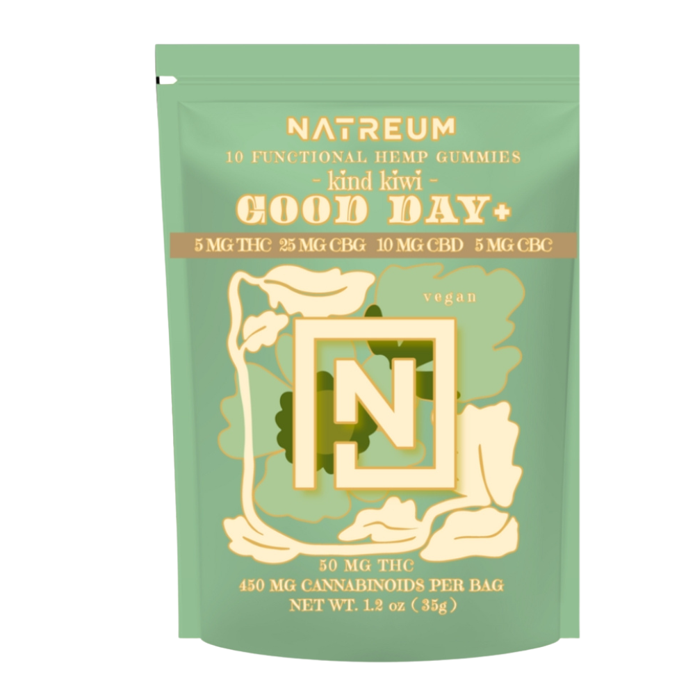 Natreum Good Day + Gummies- 5 MG THC | 25MG CBG | 10MG CBD | 5MG CBC - Daily Mood Management
