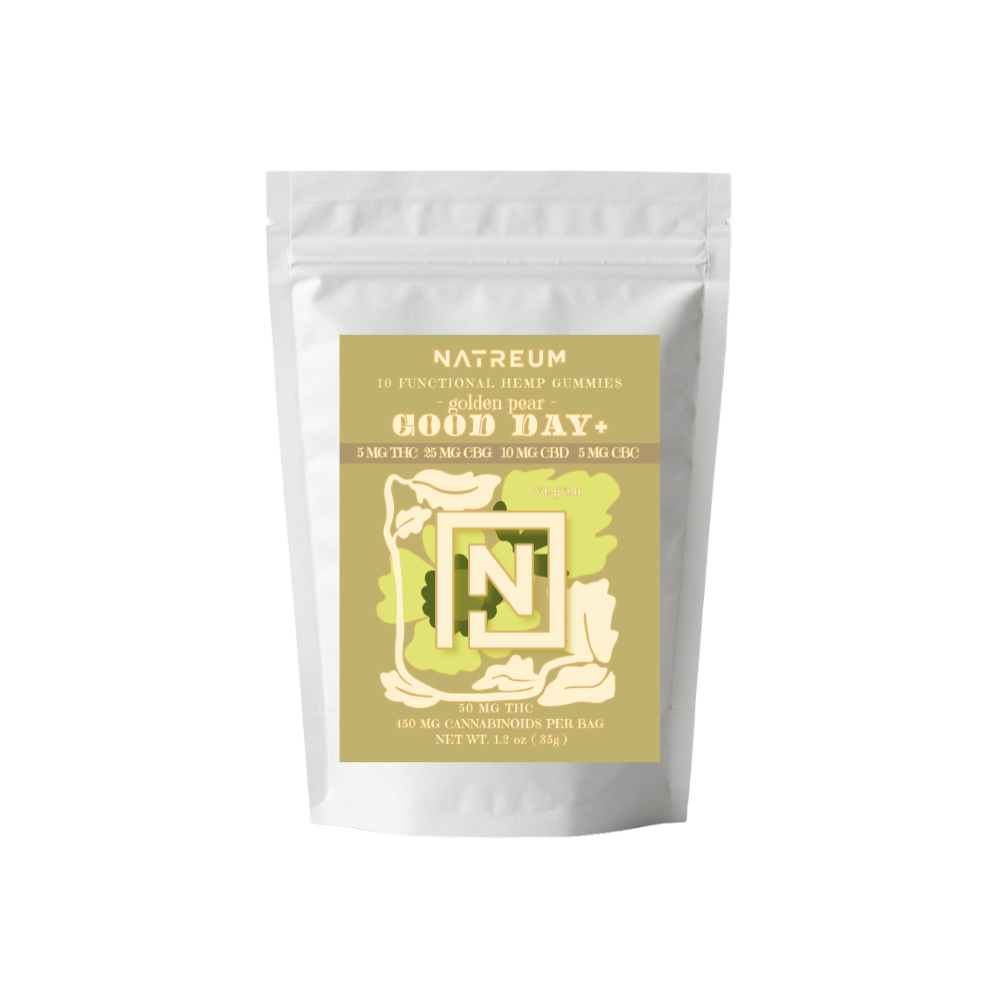 Natreum Good Day + Gummies- 5 MG THC | 25MG CBG | 10MG CBD | 5MG CBC