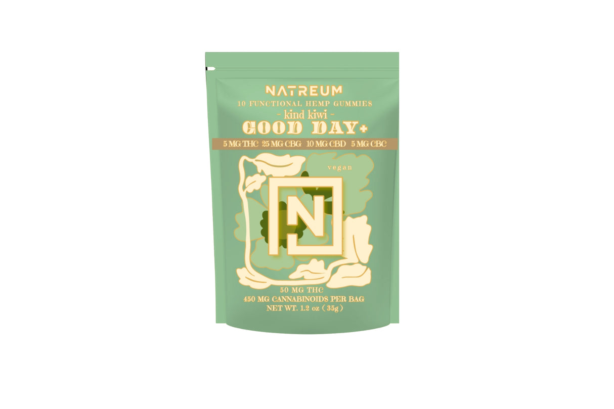 Natreum Good Day + Gummies- 5 MG THC | 25MG CBG | 10MG CBD | 5MG CBC - Daily Mood Management