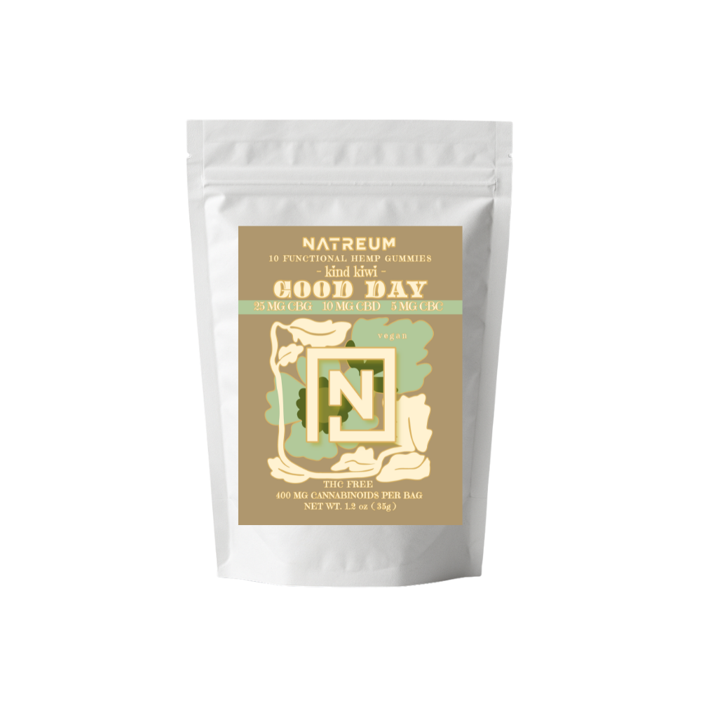 Natreum Good Day (THC FREE)  25mg CBG | 10mg CBD | 5mg CBC -  Gummies 10ct.