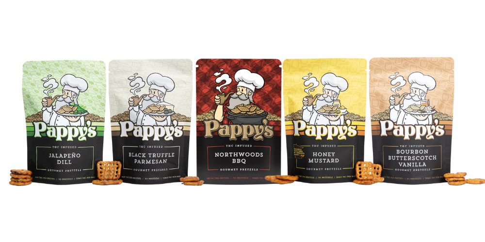 Pappy's Gourmet 1mg THC Infused Pretzels - 50 MG Total THC